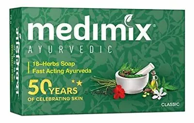 Medimix Ayurveda Classic With 18 Type Herbs 1 Bathing Soap Bar 125gm Free Shipp • $12.74