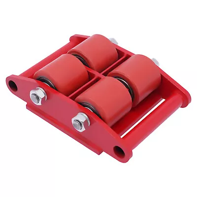  Machinery Mover Machine Dolly Skate 4 Rollers 6Ton With 360° Rotate Cap • $35.72