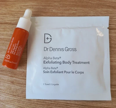 $30.93 • Buy Dr. Dennis Gross Vitamin C Serum 7ml Travel & 1x Exfoliating Body Treatment NEW