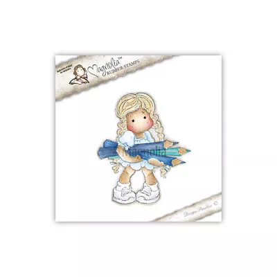 Magnolia Cling Rubber Stamp Autumn Tilda With Pencils B1 - NEW • $4