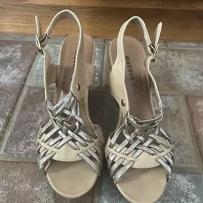 Madden Girl Women's Klydee Wedge - Natural - Size 7 1/2 Used • $9.99