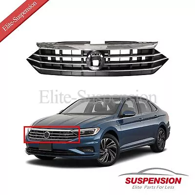 $73.48 • Buy Front Upper Bumper Grille W/Chrome Trim For VW Jetta 2019-2020 17A853651E