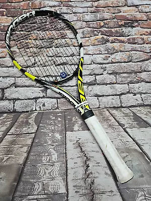 Babolat Aeropro Drive STRUNG 4 3/8 (300g 10.6oz 16x19 Tennis Racket  *cracked* • $49.95