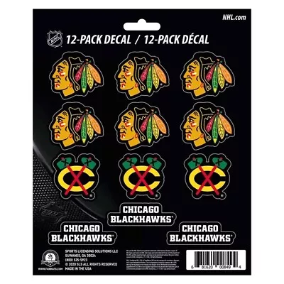 Chicago Blackhawks NHL Vinyl Die-Cut Sticker Set / Decal Sheet *Free Shipping • $6.87