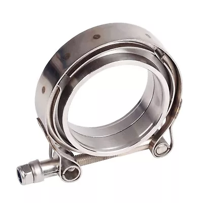 $17.59 • Buy 3.5  V-Band Flange & Clamp Kit For Turbo Exhaust 304 Stainless Steel And Iron