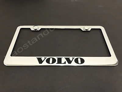 1x VOLVO STAINLESS STEEL LICENSE PLATE FRAME + Screw Caps • $13.75