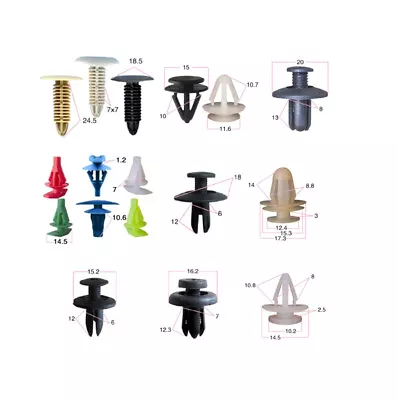 100* Bumper Retainer Clips Fender Plastic Rivet Fastener Hole Push Pin Car Parts • $9.97