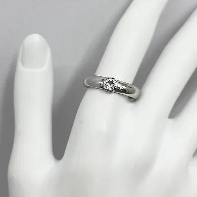 Vintage Unisex 14K White Gold Diamond Ring 1/2 Carat Diamond 7 Grams Size 9.5 • £1090.05