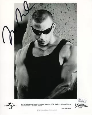 Vin Diesel Pitch Black Autographed Signed 8x10 Photo Certified Authentic JSA COA • $399.99