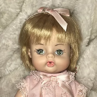 Vintage 1965 Madame Alexander 8” Sweet Tears Blonde Baby Doll Sleep Eyes • $19.99