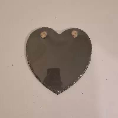 20cm Slate Hanging Heart Message Board Decorative Signage • £0.99