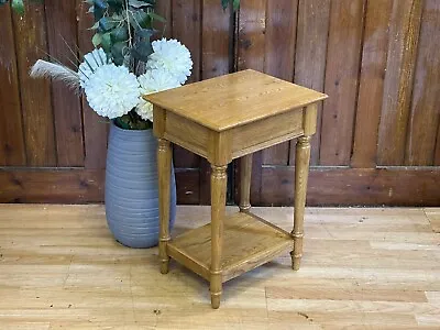 Laura Ashley Aylesbury Oak Lamp Table  Small Farmhouse Style Side Table • £175