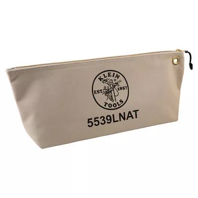 $22.79 • Buy Klein Tools 5539LNAT Zipper Bag, Large Canvas Tool Pouch, 18-Inch, Natural