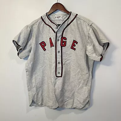 Vintage 50s 60s Rawlings Grey Baseball Jersey MLB Sz 40 • $58.45