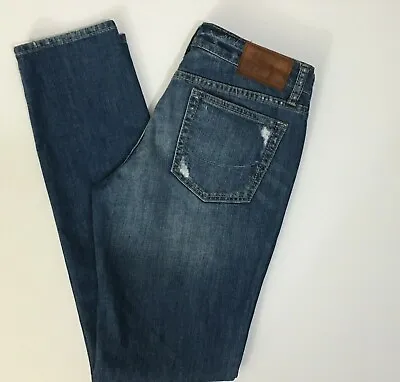 Martin + Osa Jeans Women's Sz 28 X 31 Standard Blue Denim Medium Wash Distressed • $24.95