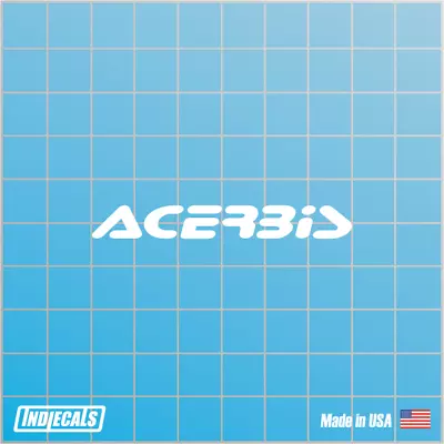 ACERBIS White Vinyl Decal/Sticker 6 In X .8 In MX Motocross ATV More Colors! • $3.25