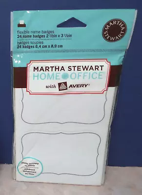 Martha Stewart Home Office Flexible Name Badges Silver 24 Pack • $9.85