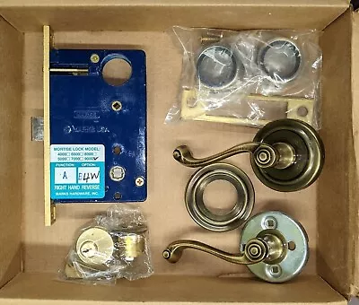 Marks USA Ornamental LVR/Rose Mortise Lockset Right Hand Reverse Gates 225AC • $129.99