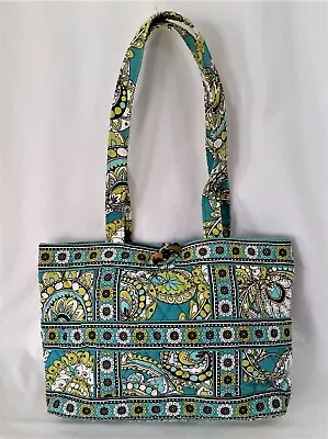 Vera Bradley Peacock Tic Tac Tote Shoulder Bag Purse Double Handle Toggle Travel • $16.98