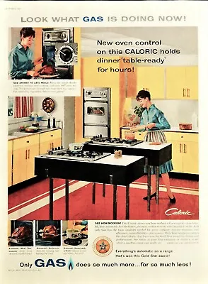 Caloric Gas Range Stove Ad Vintage 1960 Kitchen Original Advertisement  • $13.45