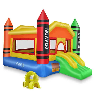 Mini Crayon Bounce House Slide Jump Bouncer Inflatable With Blower • $299.99