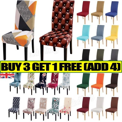 £1.29 • Buy Universal Stretch Elastic Dining Chair Covers Slipcover Seat Cover Party Hotel ~