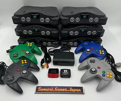 Nintendo 64 N64 Black Console + Controller + Accessory Region Free Used Tested • $171.99