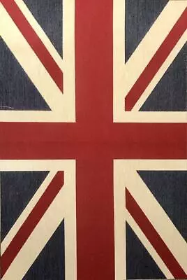 Small Union Jack Flag Retro Look Heavy Jacquard Gobelin Panel Fabric UK Banner • £7.99