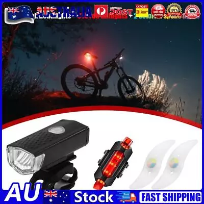 Bicycle Front Tail Lamp Wheel Spoke Lights Set MTB Road Bike Cycling Accessories • $12.39