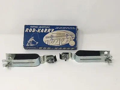 NOS ? Car Top Fishing Rod Holder Vintage Roof Door Drip Rail Pole Rack Accessory • $134.95