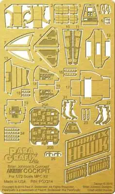 1/72 Space 1999: Hawk Mk IX Cockpit Photo-Etch Set For MPC • $31.52