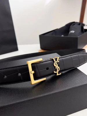 $339 • Buy YSL SAINT LAURENT Monogram CASSANDRE Belt Width 3.0cm 90/36