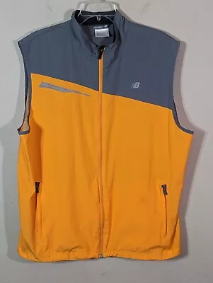 New Balance Orange Reflective Runner/Cycling Vest Lightweight Packable Men's XL • $28