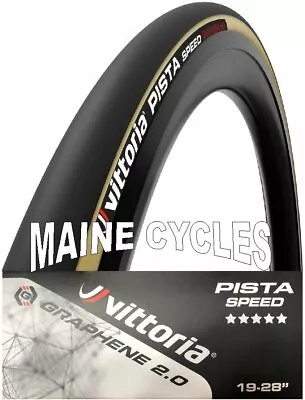 Vittoria Pista SPEED Tubular G 2.0  700 X 19 Black / Gum Side Walls • $118.90