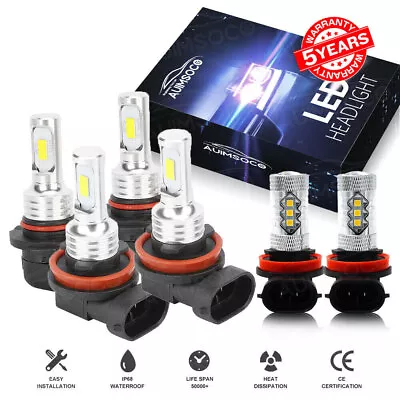 6000K 6x LED Headlight + Fog Light 6x Bulbs Combo Kit For Toyota Camry 2007-2014 • $38.99