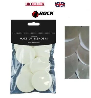 Pack 8 Round Make Up Blender Sponges Puff Wedges Cosmetic Foundation Applicator • £2.99
