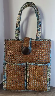 Vera Bradley's Wicker Bali Blue & Hope Garden Tote • $24.95