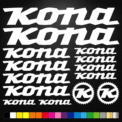 FITS Kona Vinyl Decal Stickers Sheet Bike Frame Cycle Cycling Bicycle Mtb • $15.42