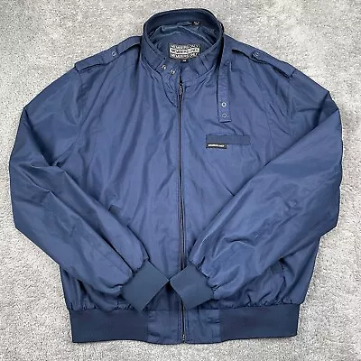 Vintage Members Only Jacket Mens 46 Blue Bomber Racing Windbreaker Lightweight • $24.99