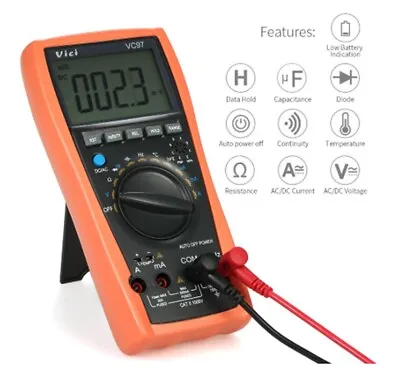 Multimeter True RMS Auto Range DC/AC Resistance Capacitance Frequency Tester • $30