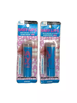 *Maybelline New York Baby Lips Moisturizing Lip Balm SPF20 (0.15Ooz/4.4g) 2 Pack • $19.99