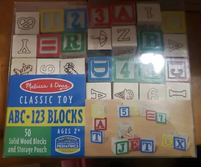 Melissa And Doug Classic Toys ABC 123 Blocks Ages 2+ • $16