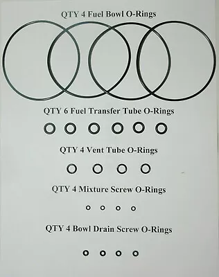 $23.95 • Buy Honda V4 Carburetor O-ring Set V4's V65, Magna & Sabre VF1100, V45 And More Carb