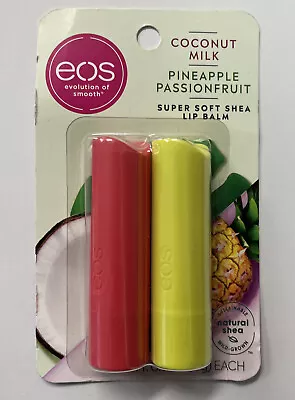 Eos Shea Lip Balm Stick Natural Coconut Milk Pineapple Passionfruit 0.14 Oz Ea • $8.95