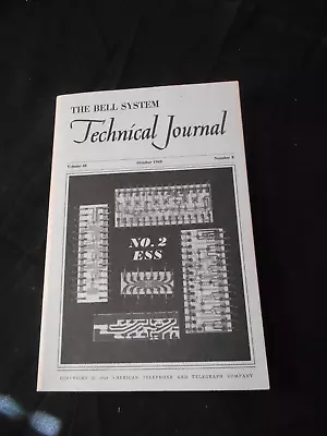 Vintage   Bell System Telephone Technical     Journal 1969 Vol 48 No. 8     Book • $29.98