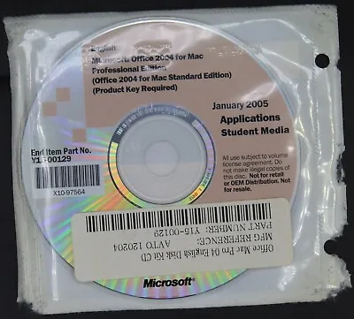 Microsoft Office:Mac 2004 With Product Key • $9.99