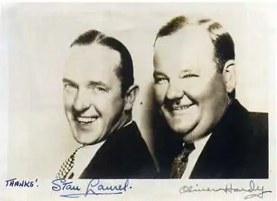 STAN LAUREL & OLIVER HARDY Signed Photograph - Comedy Film Actors - Preprint • £5