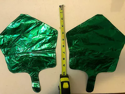NOS Mylar Helium Balloon Lot Of 2 Green Foil Star Pentagon 9  • $1.59