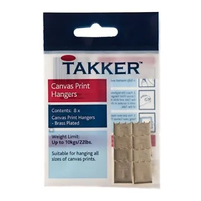 Takker Canvas Print Hangers 8 Pieces Per Pack • £4.59