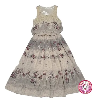 Axes Femme Women Maxi Floral Dress Lolita Mori Girl Hime Gyaru Tokyo Cute • $33.24